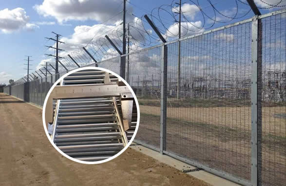 Hot Dip galvanized 358 welded mesh high security fencing panels