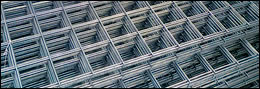 Galvanised mesh panels in square hole 50mm opening for constructional reinforcing