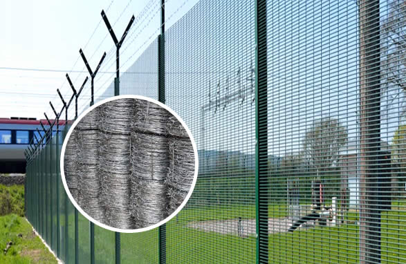 25kg roll stranded barb wire for weldmesh fence